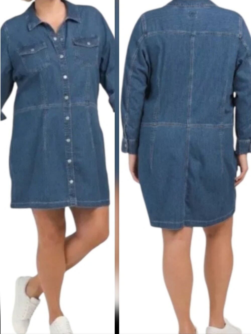 LEVIS Red Tab Long Sleeve Plus Ellie Denim Shirt Dress‎ size 2X